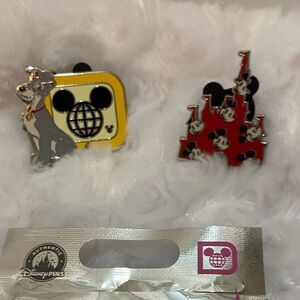 Disney World 2025 Hidden Mickey Pins-Tramp ‘D’ & Mickey Mouse Castle-Wave B-NWT
